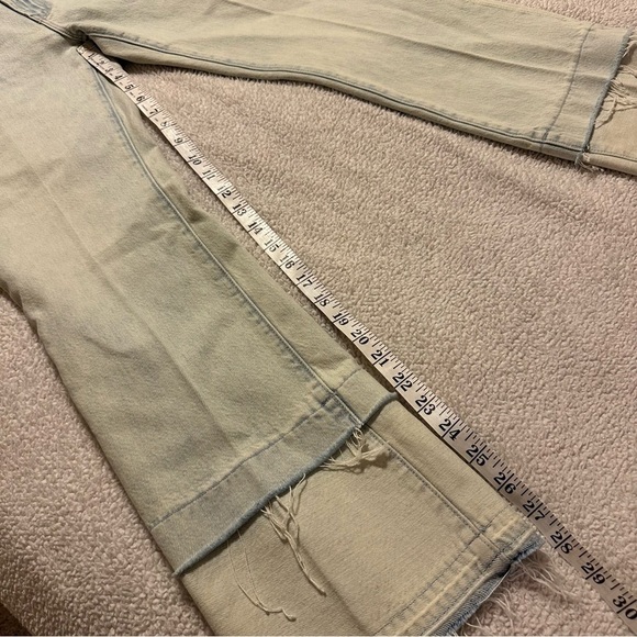 MOTHER Sideways Insider Double Double Hover Jeans Light Blue Bootcut Distressed - Picture 9 of 16